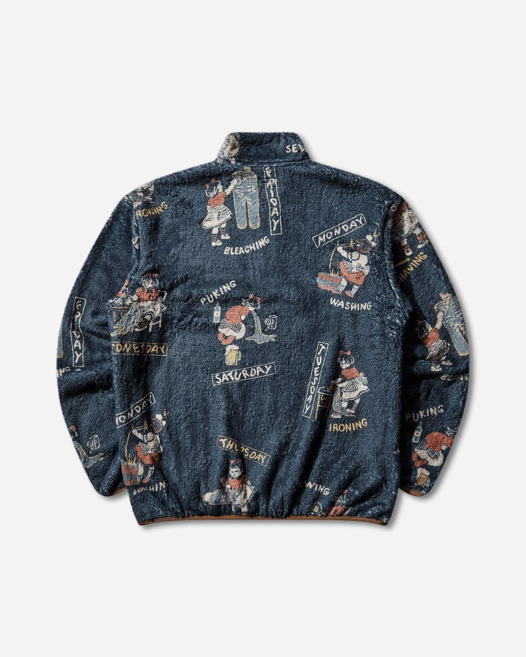 Kapital Blue S Kountry Calendar Fleece Pullover for men