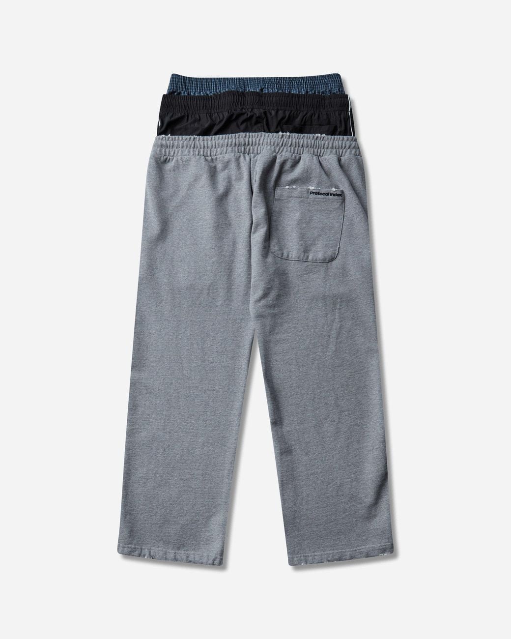 Protocol Index Gray S Retro 3 Layered Sweatpants Melange for men