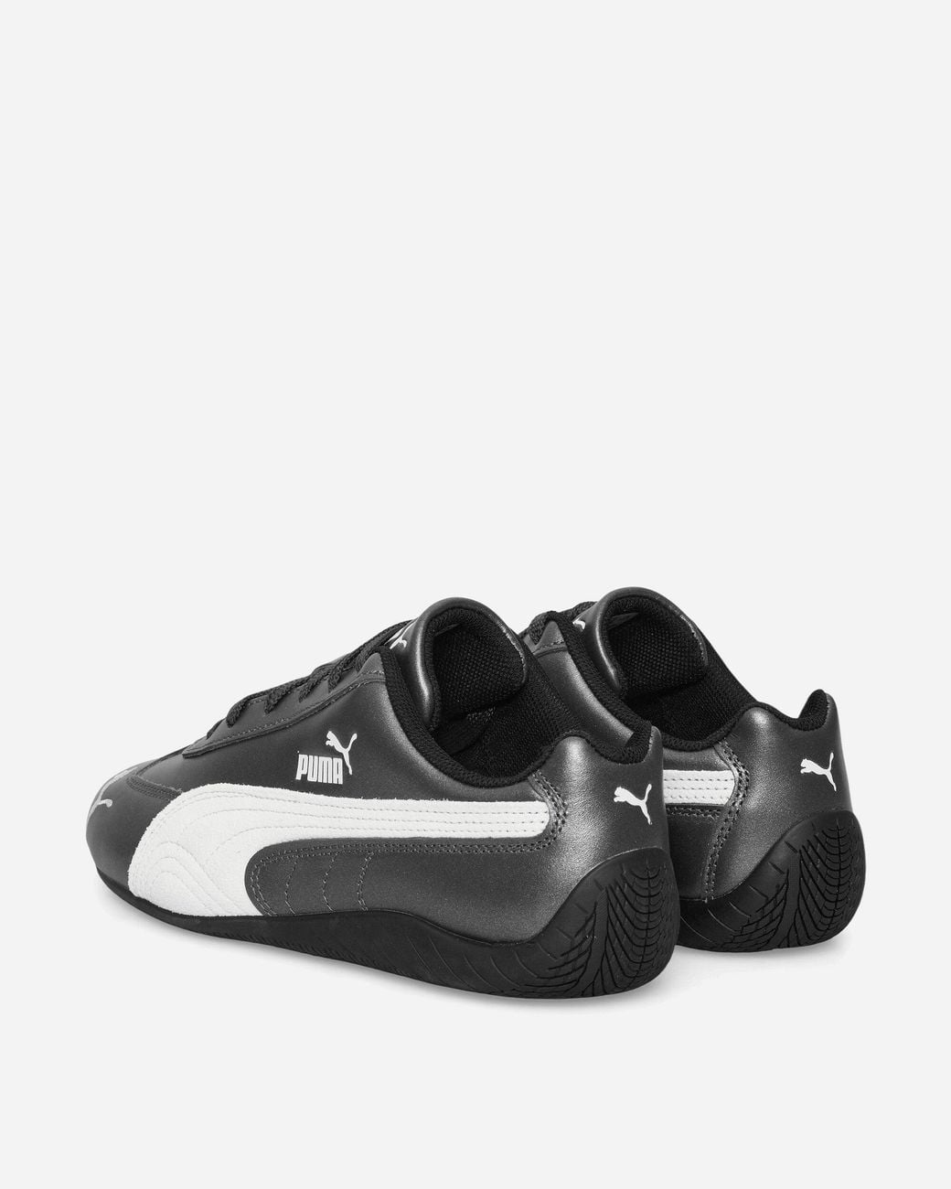 PUMA Black Speedcat Metallic Sneakers / Warm White for men
