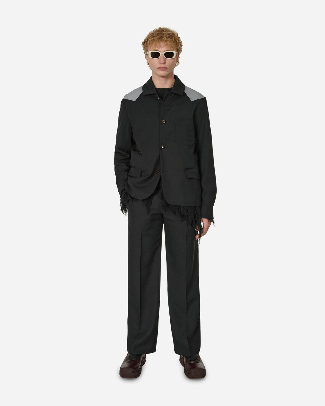 ジャケット・アウター Kiko kostadinov kreuk blazer 48 Kiko Kostadinov Black Kreuk Blazer Kiko Kostadinov