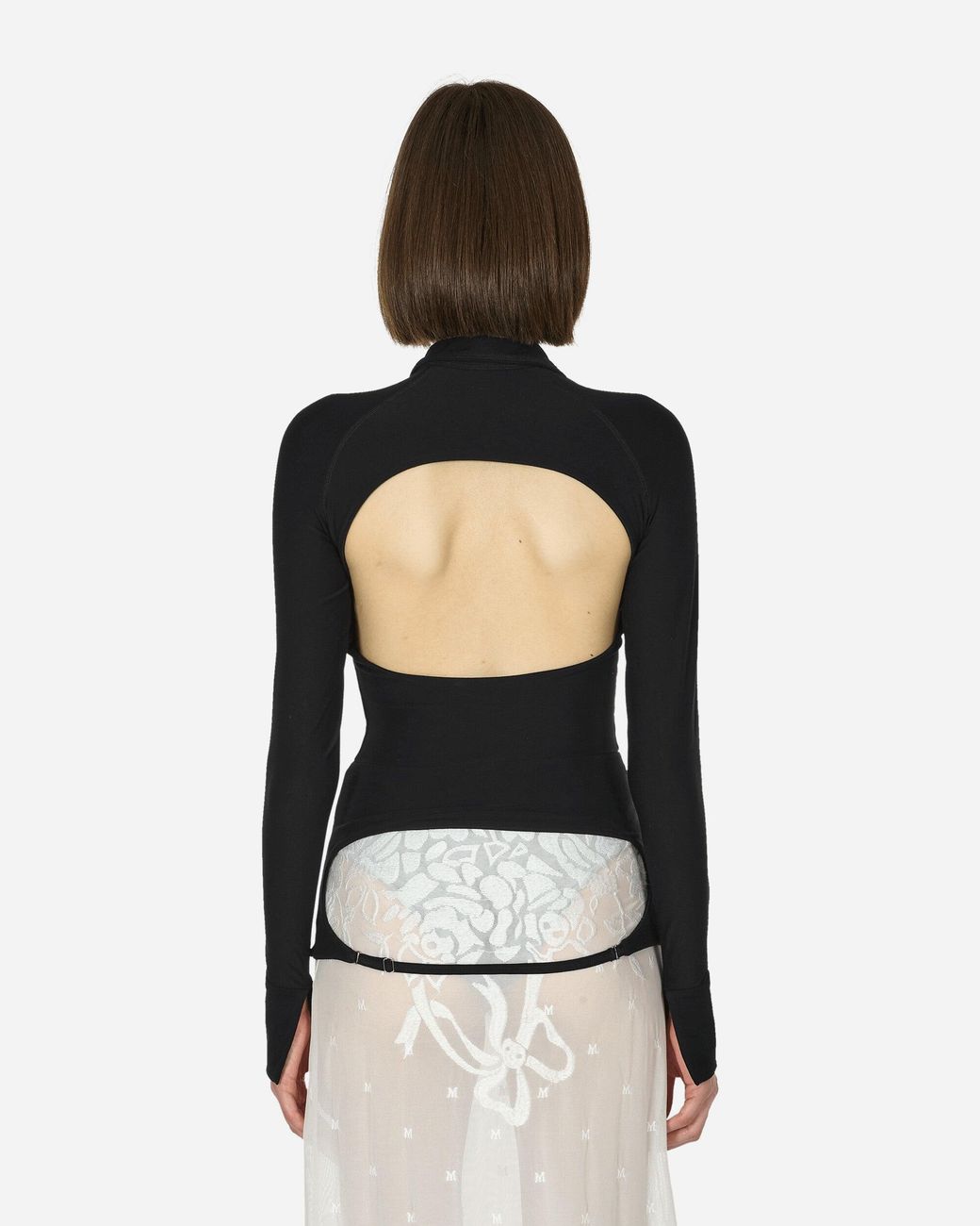 Toile Studios Black Backless Jersey Shirt