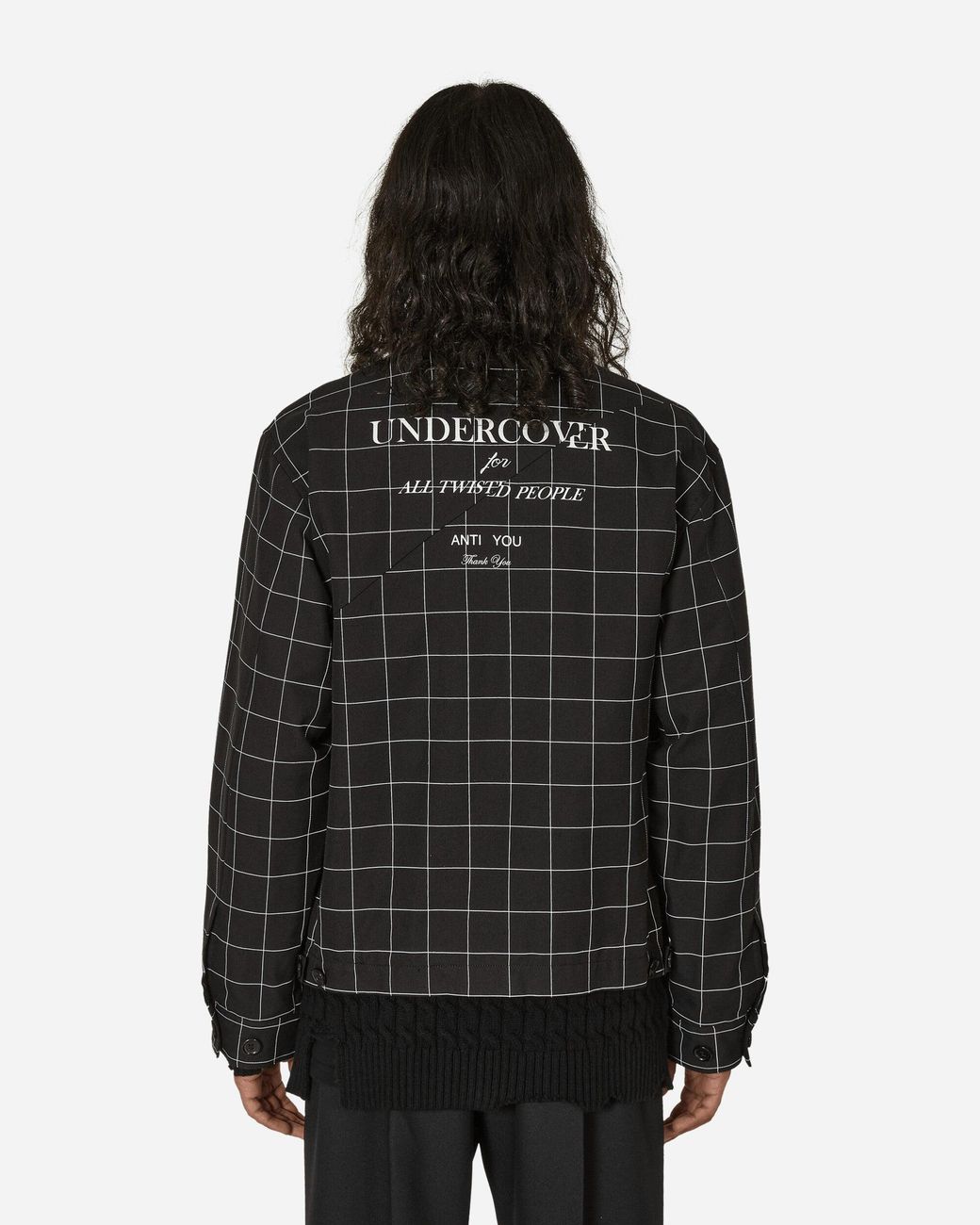 Undercover Black Grid Jacket for men