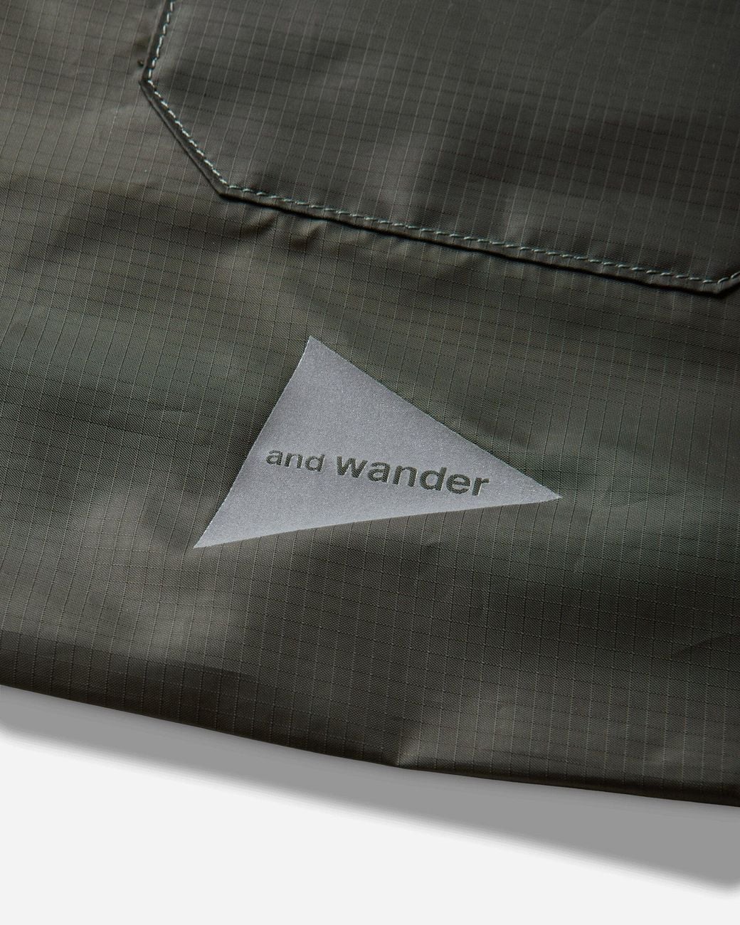 And Wander Green Crispy Rip Grocery Pocket Bag Khaki for men