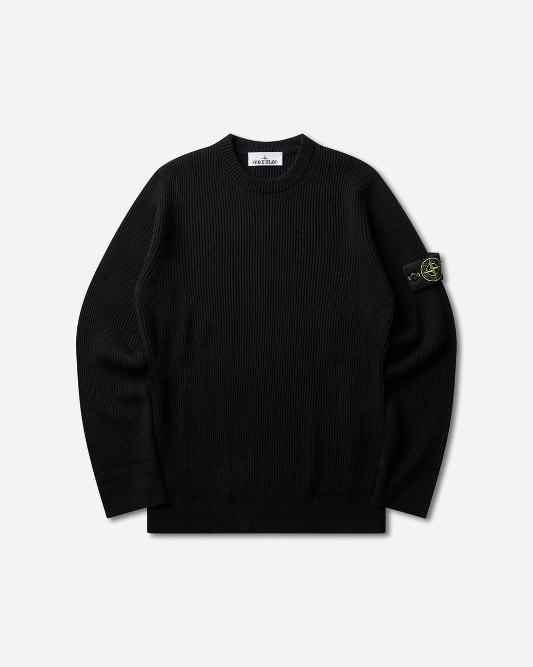 Stone Island Black S Full Rib Rws Wool Sweater for men
