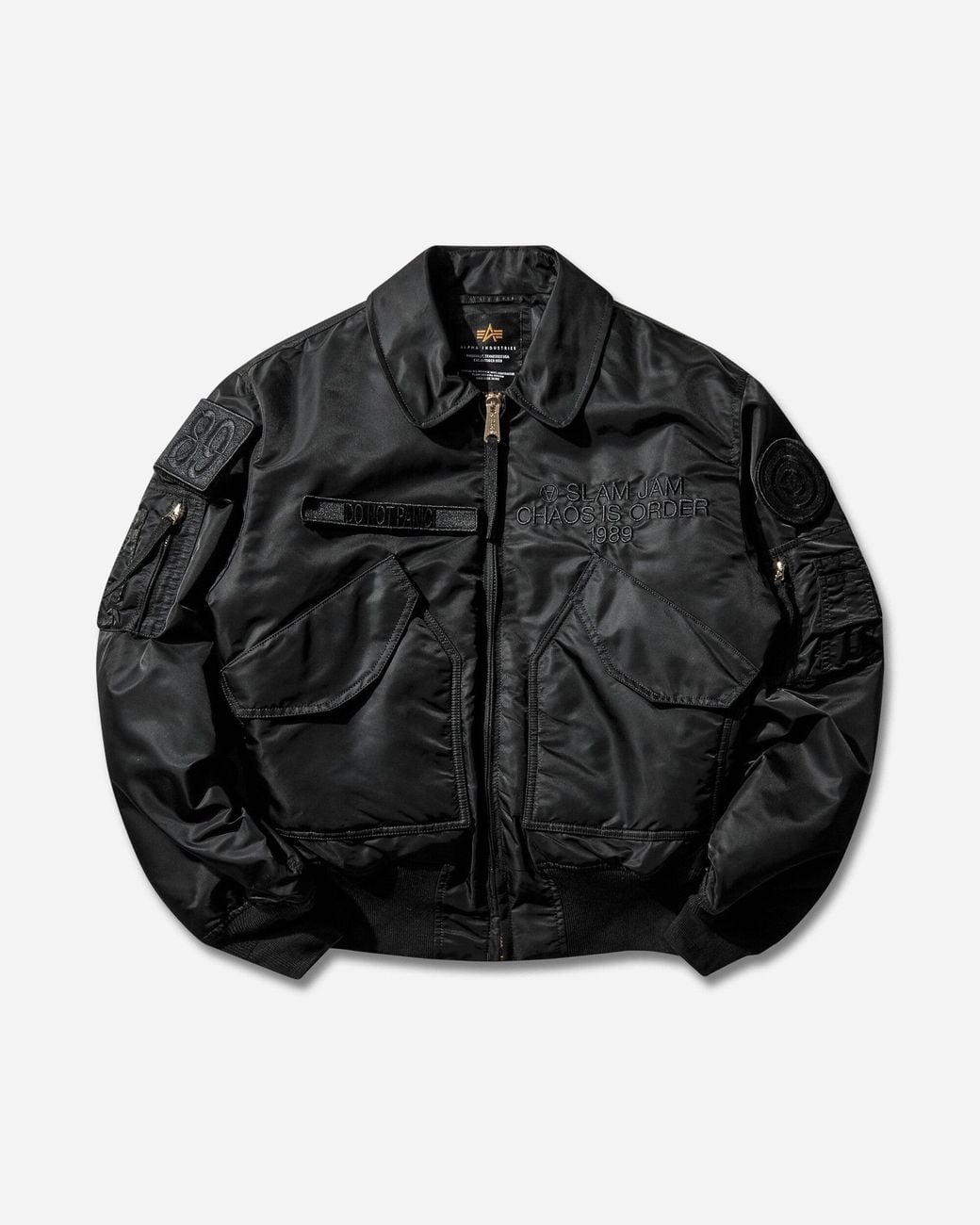 Alpha Industries Black Slam Jam Cwu-45 Heritage Bomber Jacket for men