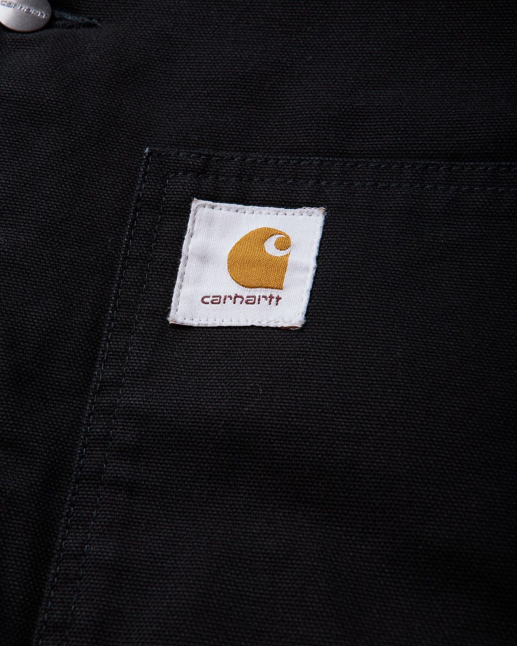 Carhartt Black Lander Coat (Stone Washed) for men