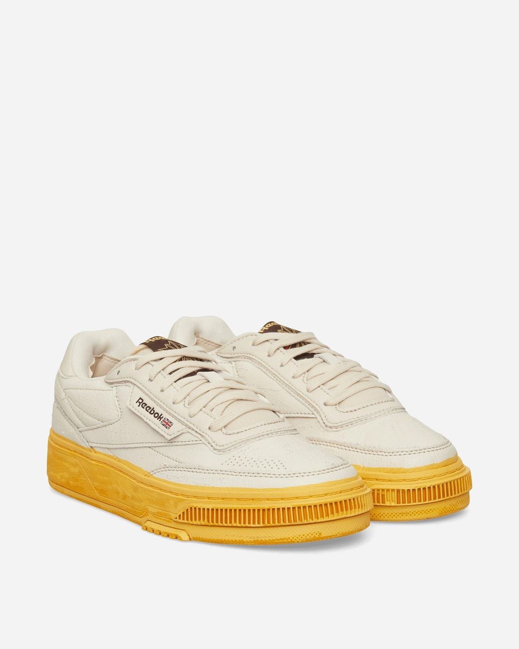 Reebok Yellow Club C Ltd Sneakers Painted for men