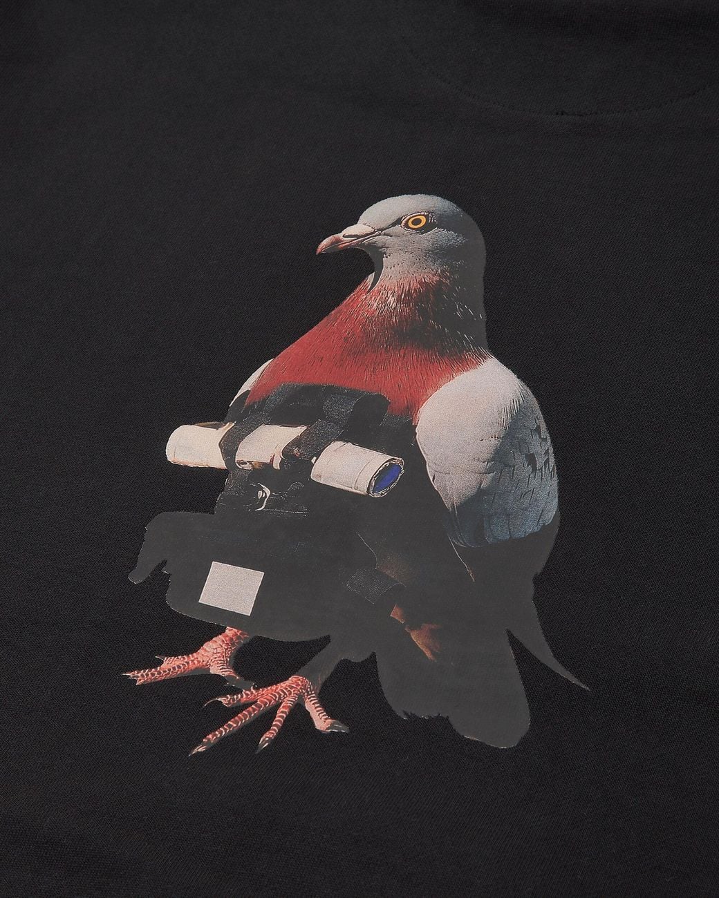 Oamc Peacemaker Black Men S Pigeon Print Loose Fit Hoodie for men