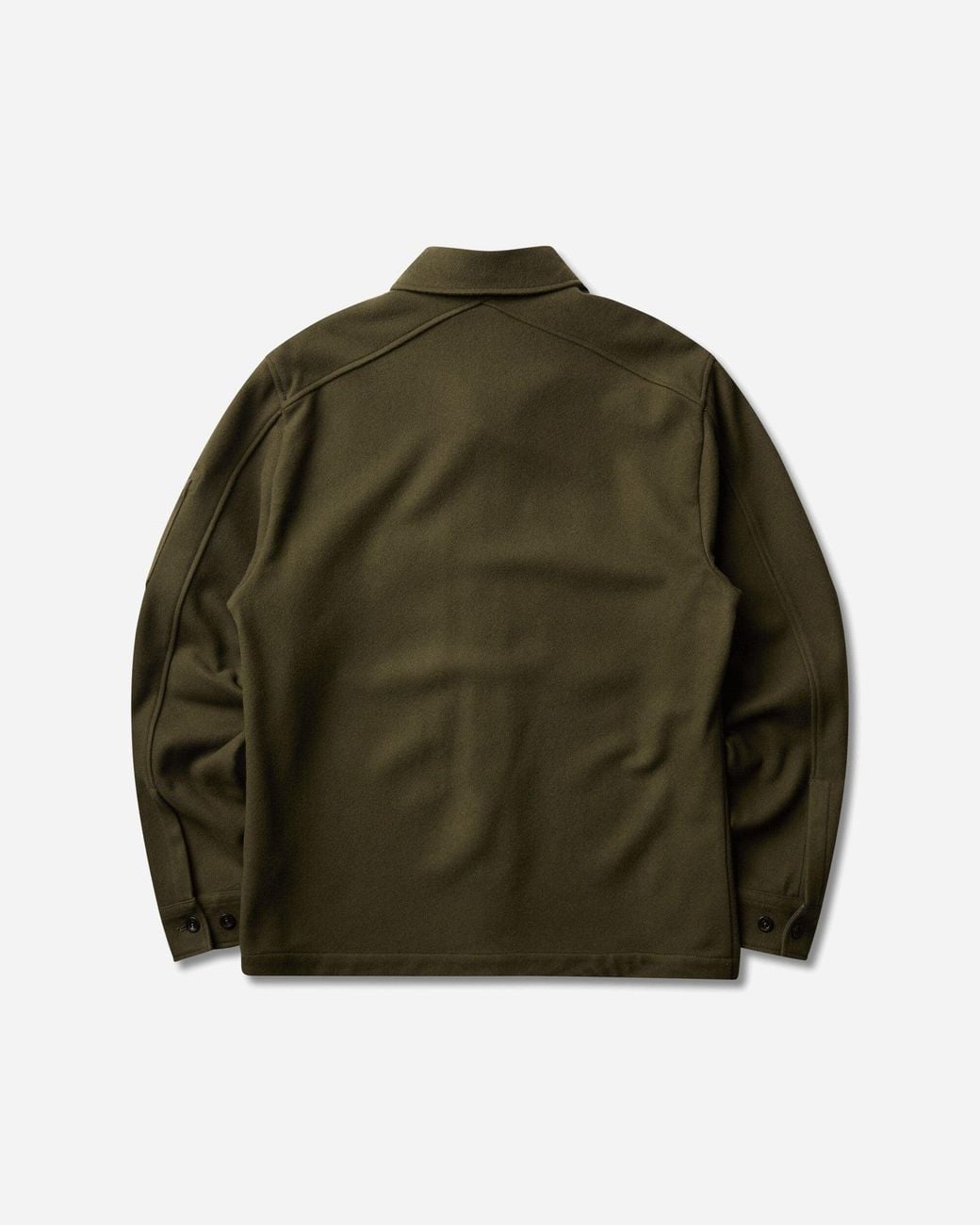 C P Company Green Men S Felted Wool Overshirt Ivy for men