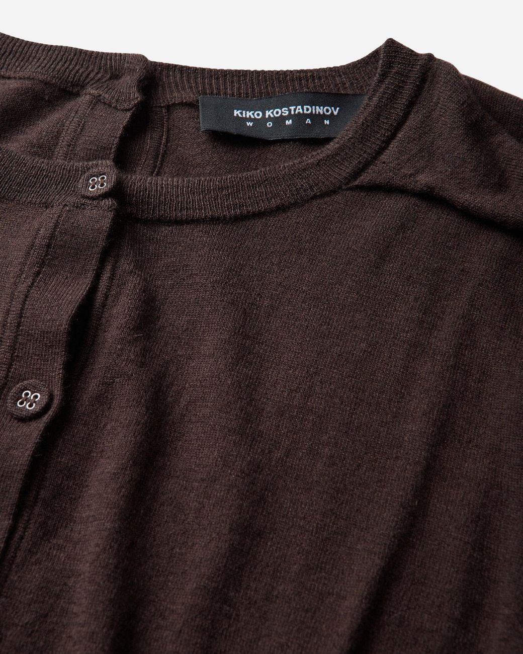 Kiko Kostadinov Brown S Corella Double Sleeve Jumper Mahogany