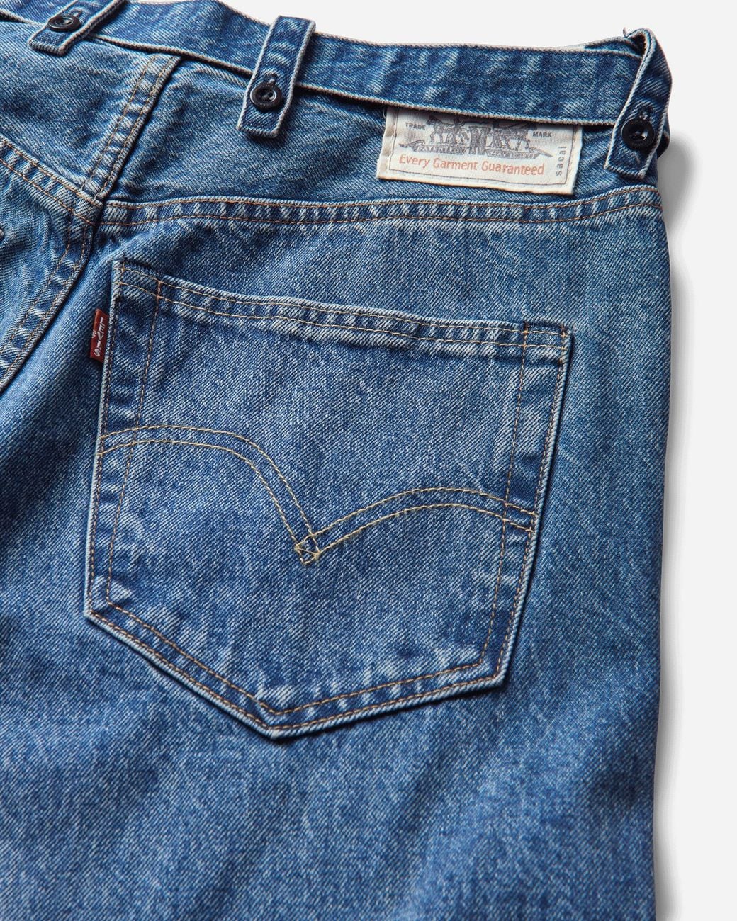 Levi's Blue Sacai Belted Wide Pants Washed for men