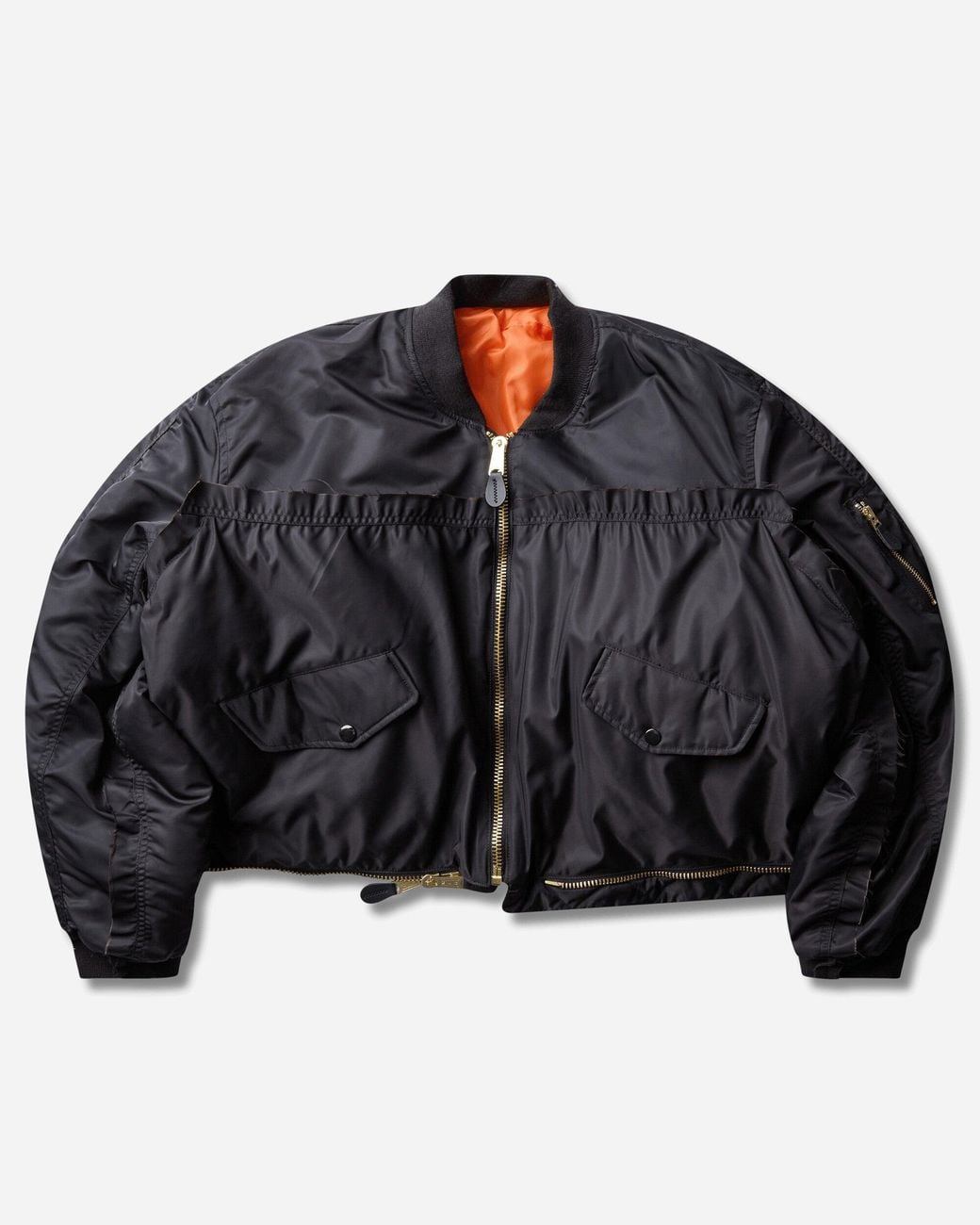 PROTOTYPES Black 2 Way Bomber Jacket for men