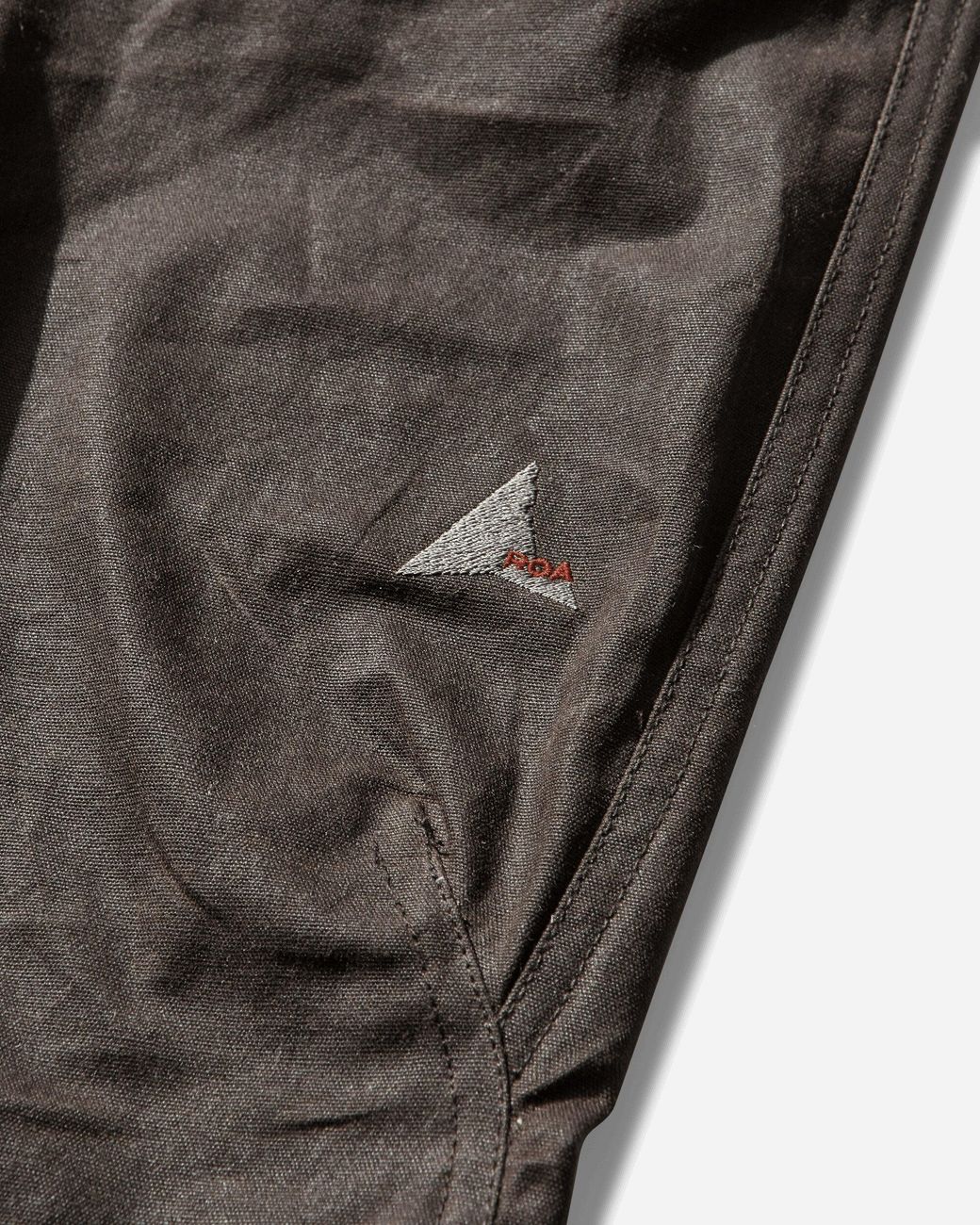 Roa Brown S Crimp Shaped Cotton Pants Dark for men