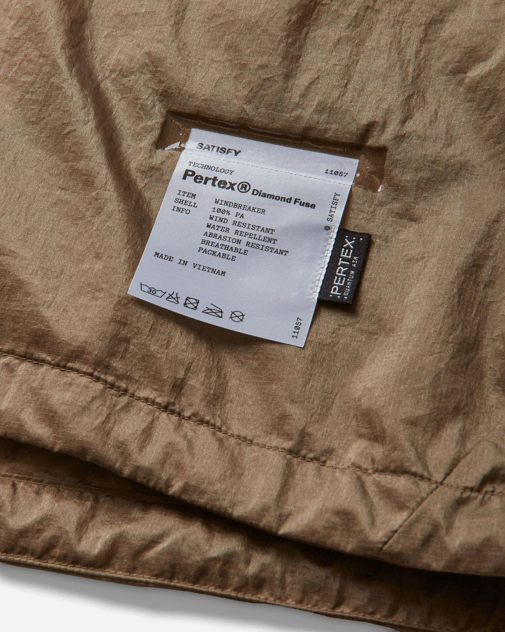 Satisfy Brown S Pertex Diamond Fuse Windbreaker Falcon for men