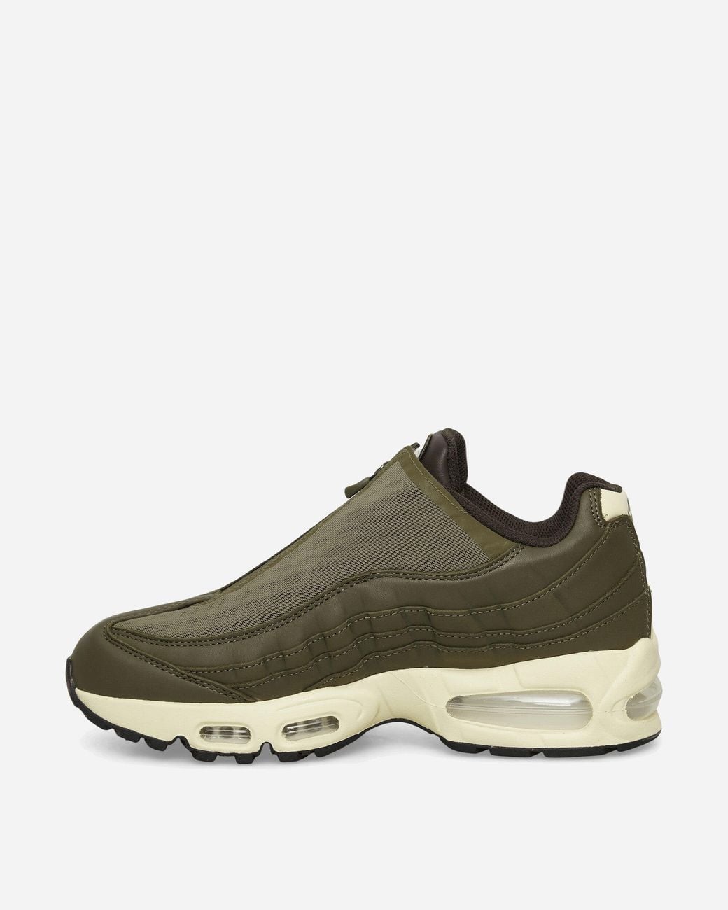 Nike Green Air Max 95 Big Bubble Zip Sneakers Medium Alabaster for men