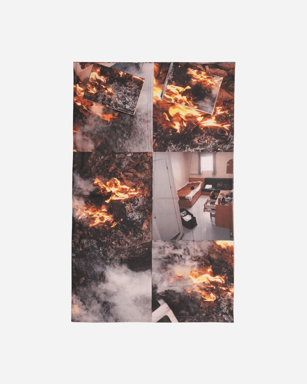 Serapis White Fire Bedsheet for men