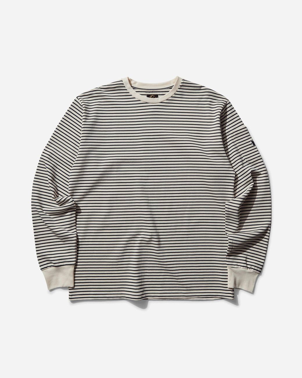 Tシャツ・カットソー Needles Men's Stripe Crew Neck T-Shirt MR313-Blue Grey Needles Men's Stripe Crew Neck T-Shirt MR313-Blue Grey