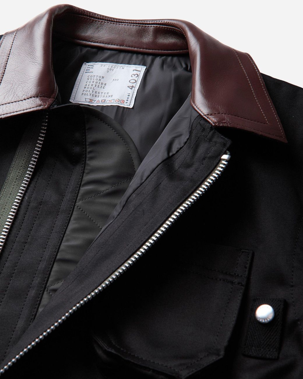 Sacai Black S Cotton Chino Blouson for men