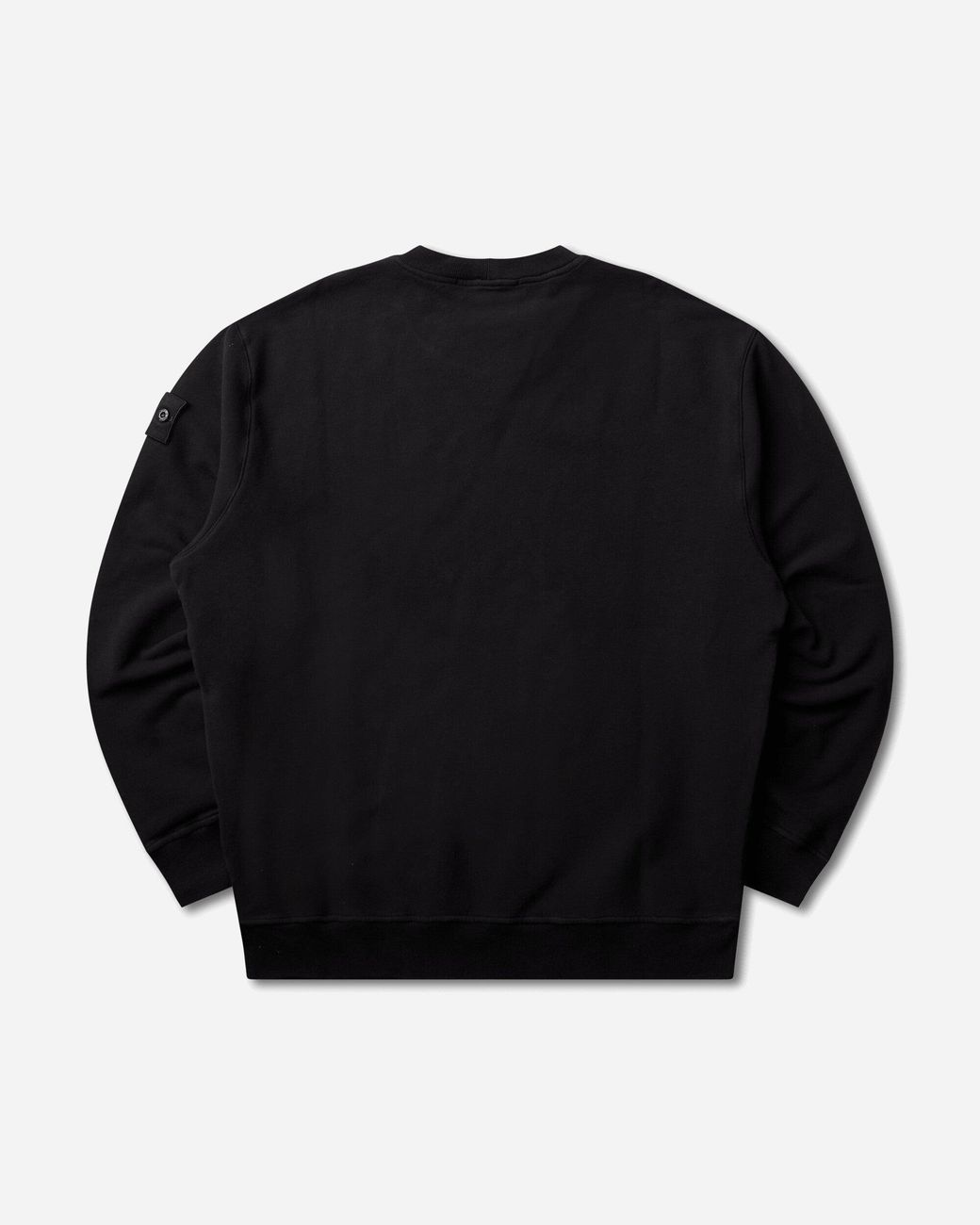 Stone Island Black Men S Ghost Stretch Cotton Fleece Crewneck Sweatshirt for men