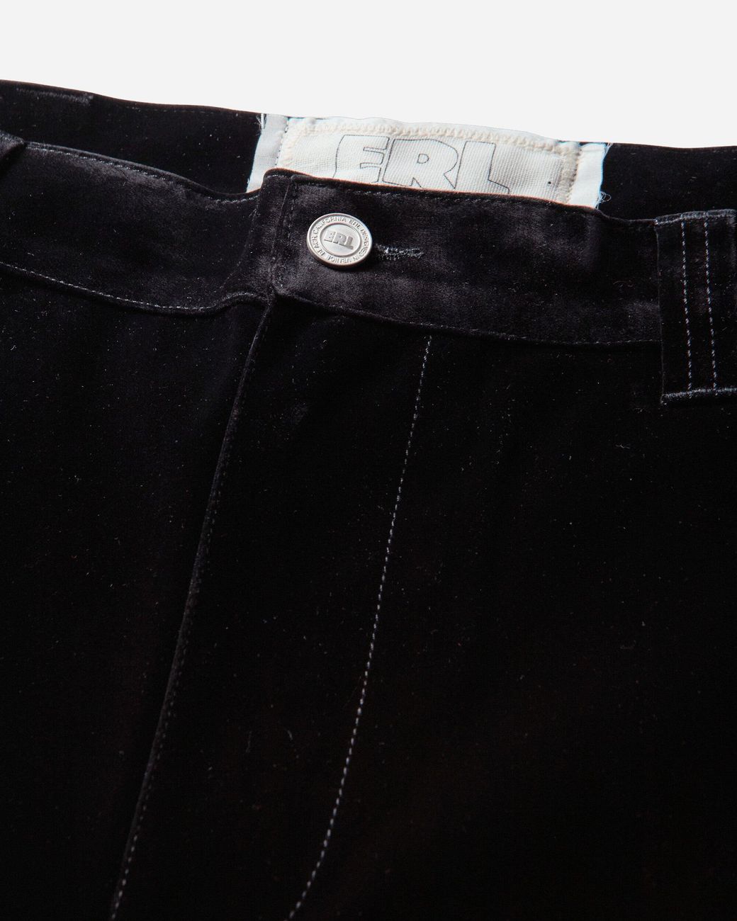 ERL Black Flocked Denim Chino Pants for men
