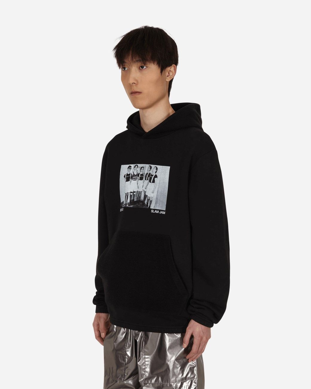 SLAM JAM Black Devo Reverse Evolution Hooded Sweatshirt for men