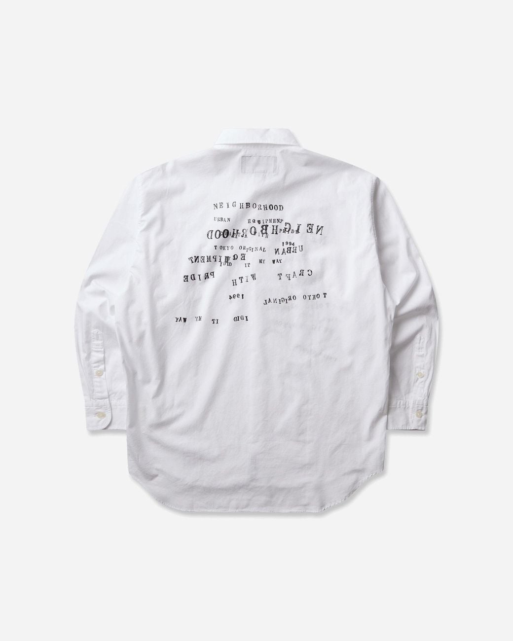 Neighborhood White S Typographic Longsleeve Shirt for men