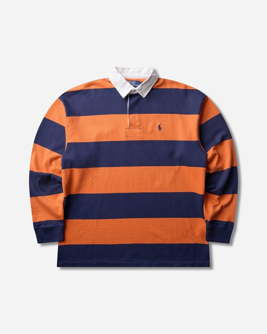 Polo Ralph Lauren Blue Men S Big Fit Striped Jersey Rugby Shirt Kona / Dark Cobalt for men