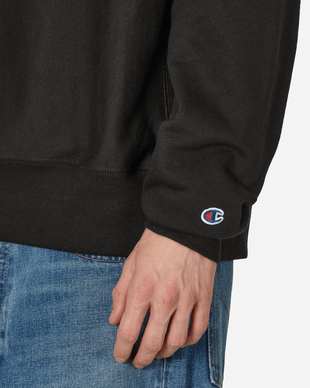 L.I.E.S. Records Black Varsity Crewneck Sweatshirt for men