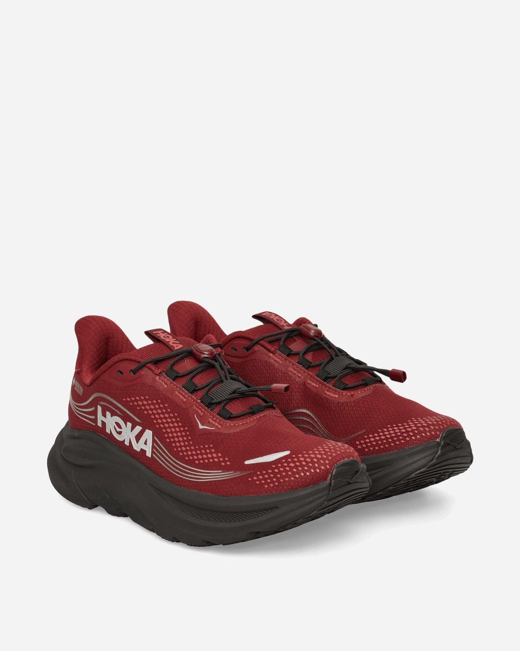 Hoka One One Red Clifton 11 Gtx Sneakers Varsity Burgundy Carbon for men