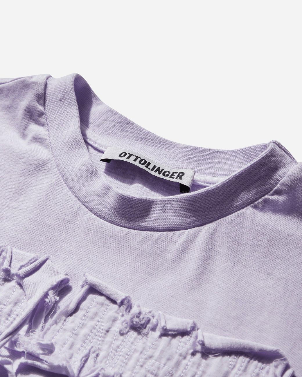 OTTOLINGER Purple Distressed Logo Fitted T-Shirt