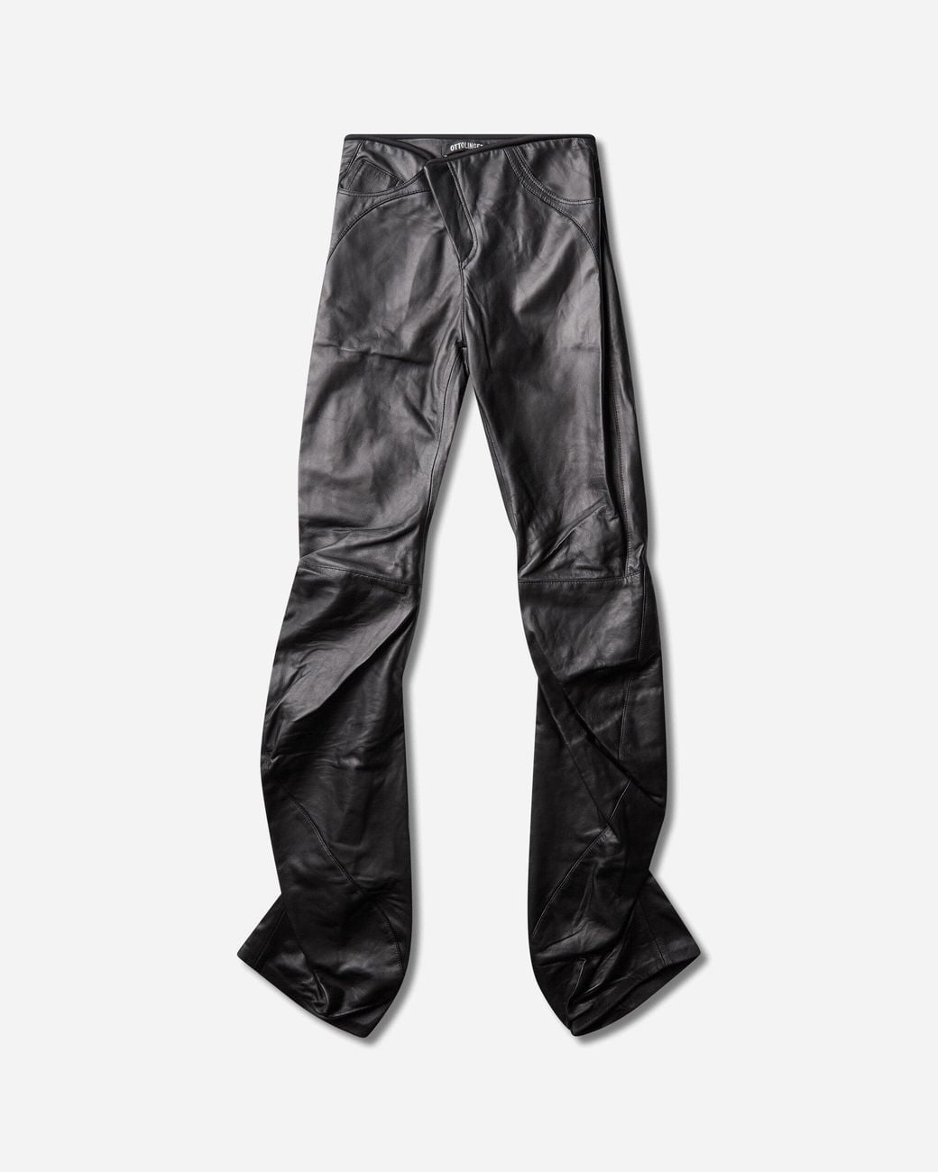 OTTOLINGER Gray S Leather Drape Pants