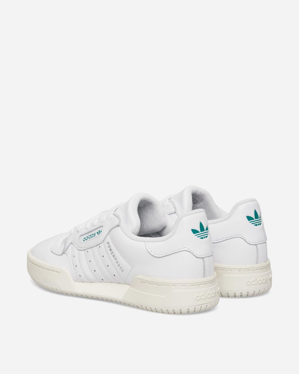 Adidas White Powerphase Sneakers Cloud / Power Green for men