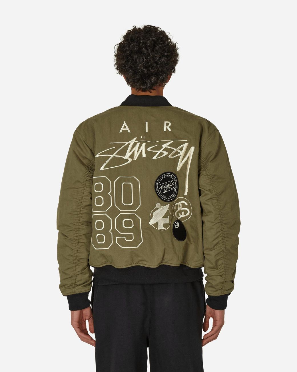 Nike Stüssy Reversible Jacket Medium Olive / Mandarin in Green for