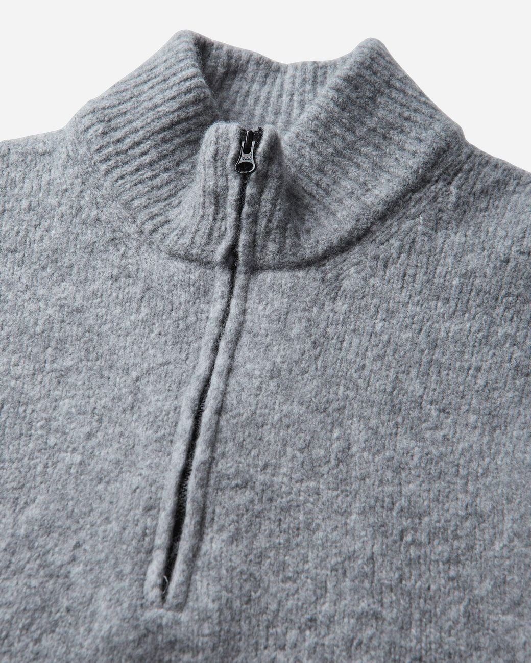 C P Company Gray Men S Wool Lens Half Zip Sweater Rock Melange for men