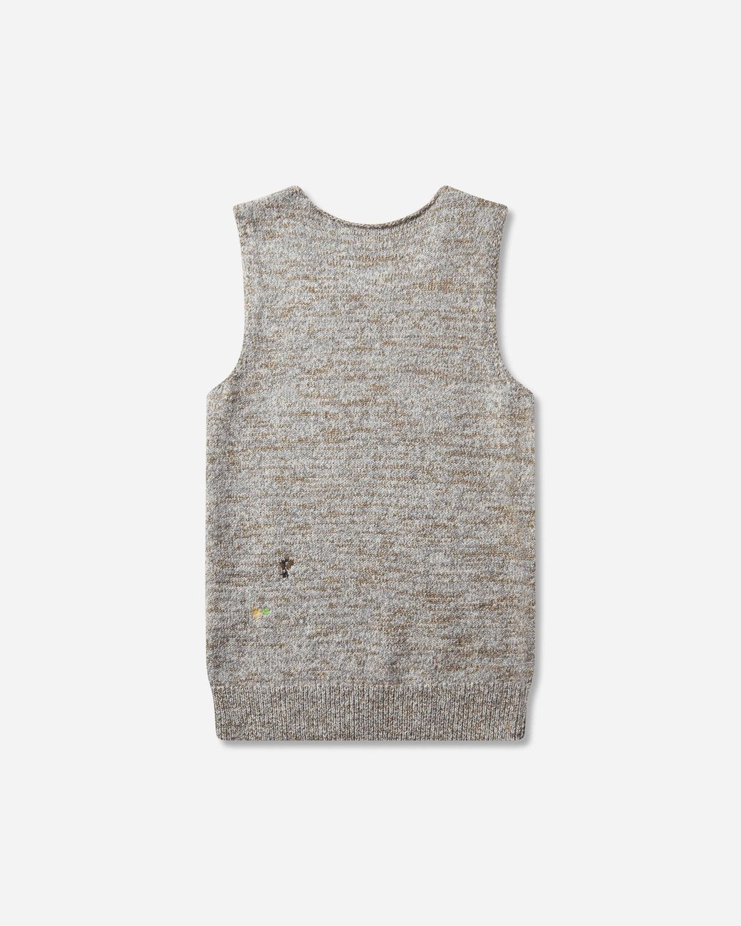 Dries Van Noten Gray S Embroidered Wool Sleeveless Sweater Light for men