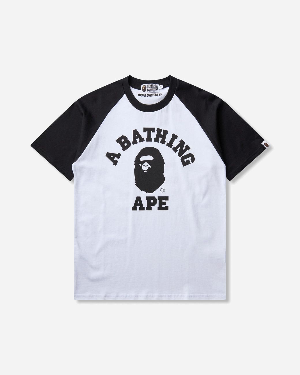 A Bathing Ape Blue Men S College Raglan Relaxed Fit T-shirt for men