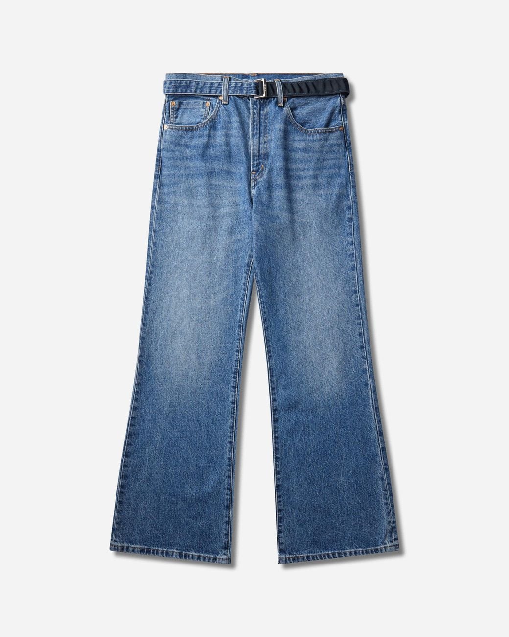 Levi's Blue Sacai Belted Flare Pants Washed for men
