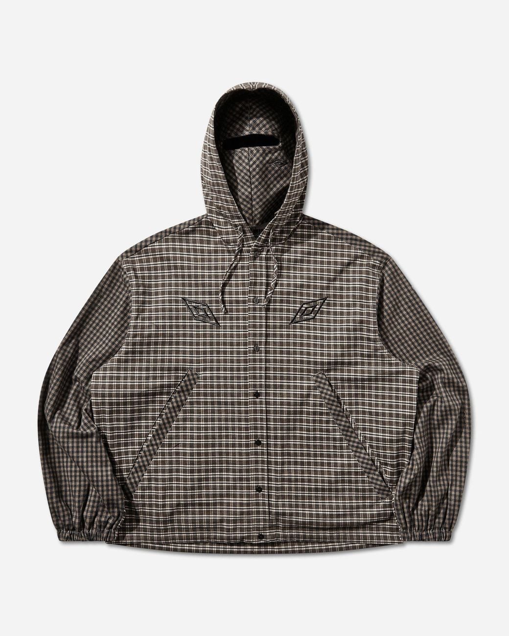 Umbro Gray Double Plaid Overshirt Dark for men