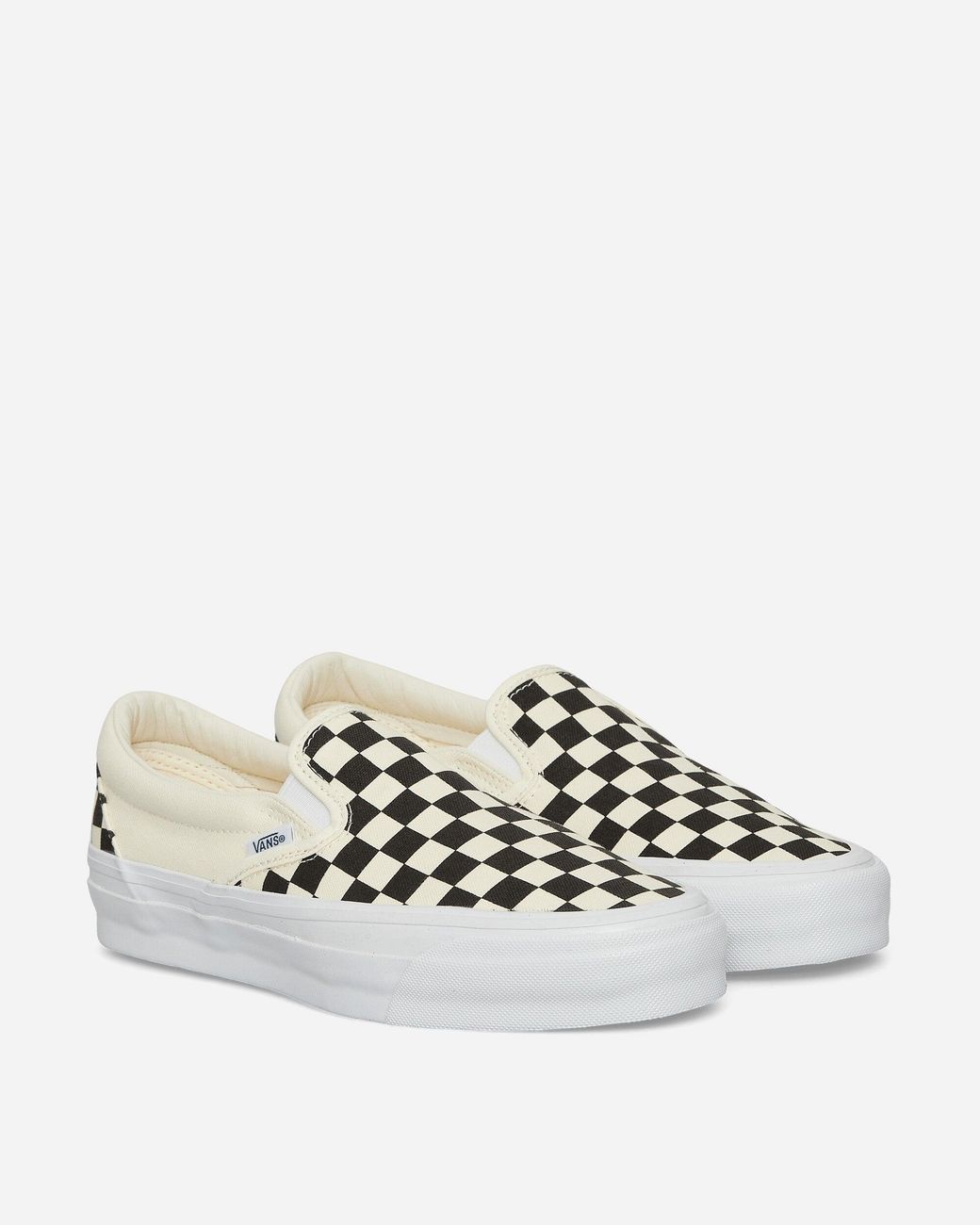 Vans White Premium Slip-On 98 Checkerboard Sneakers Off for men