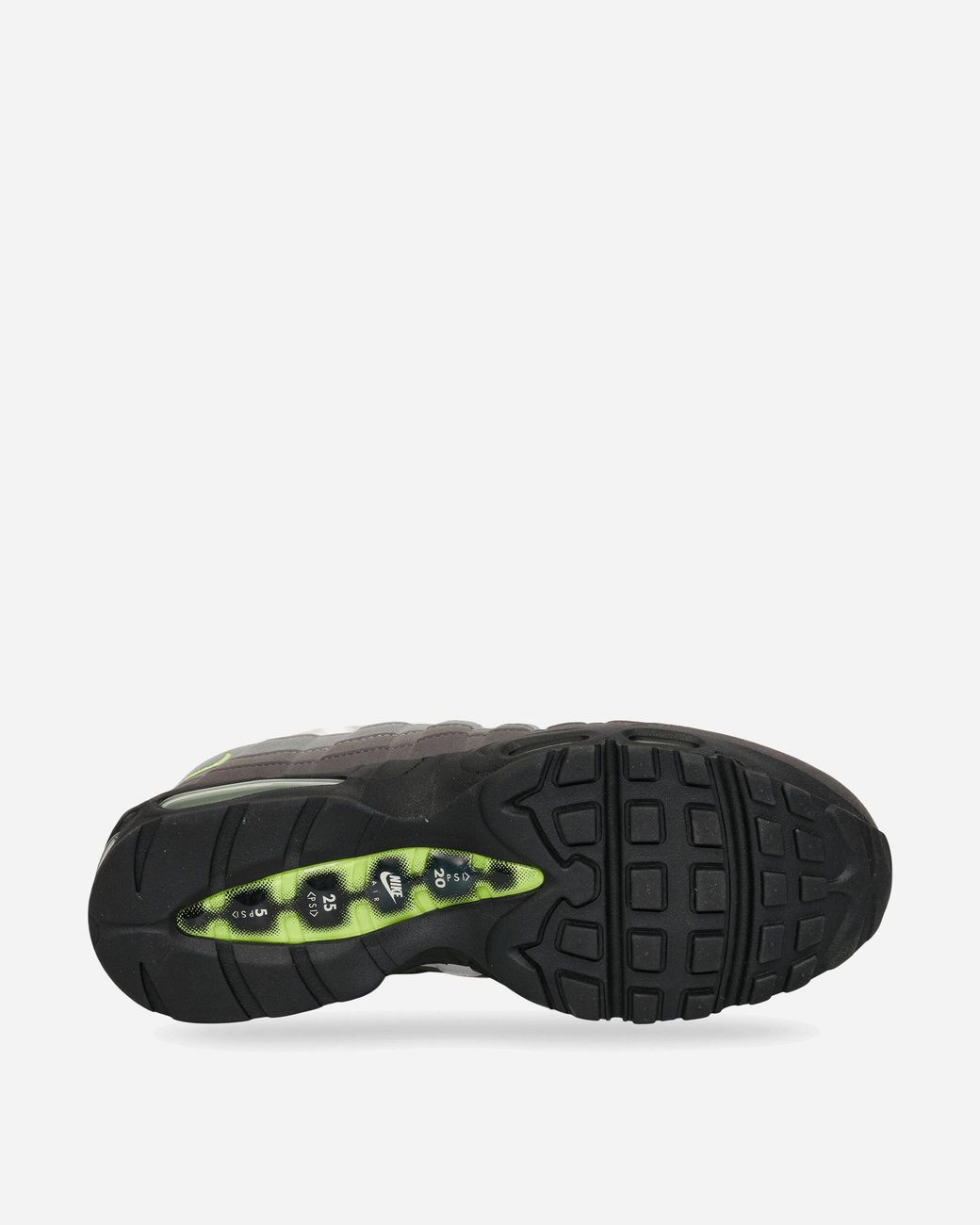 Nike Green Air Max 95 Big Bubble Greedy Sneakers Medium Ash for men
