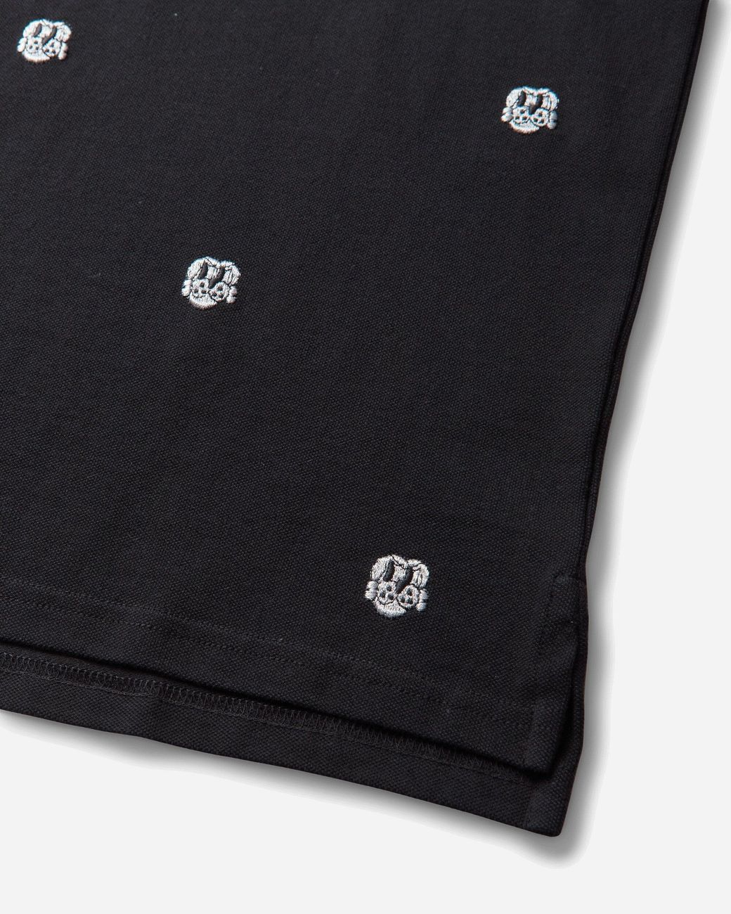 Chio Black S Allover Embroidered Polo for men