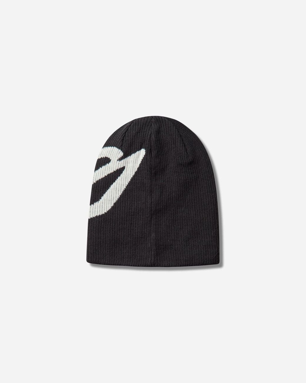 Y-3 Black Graphic Logo Beanie Cream for men