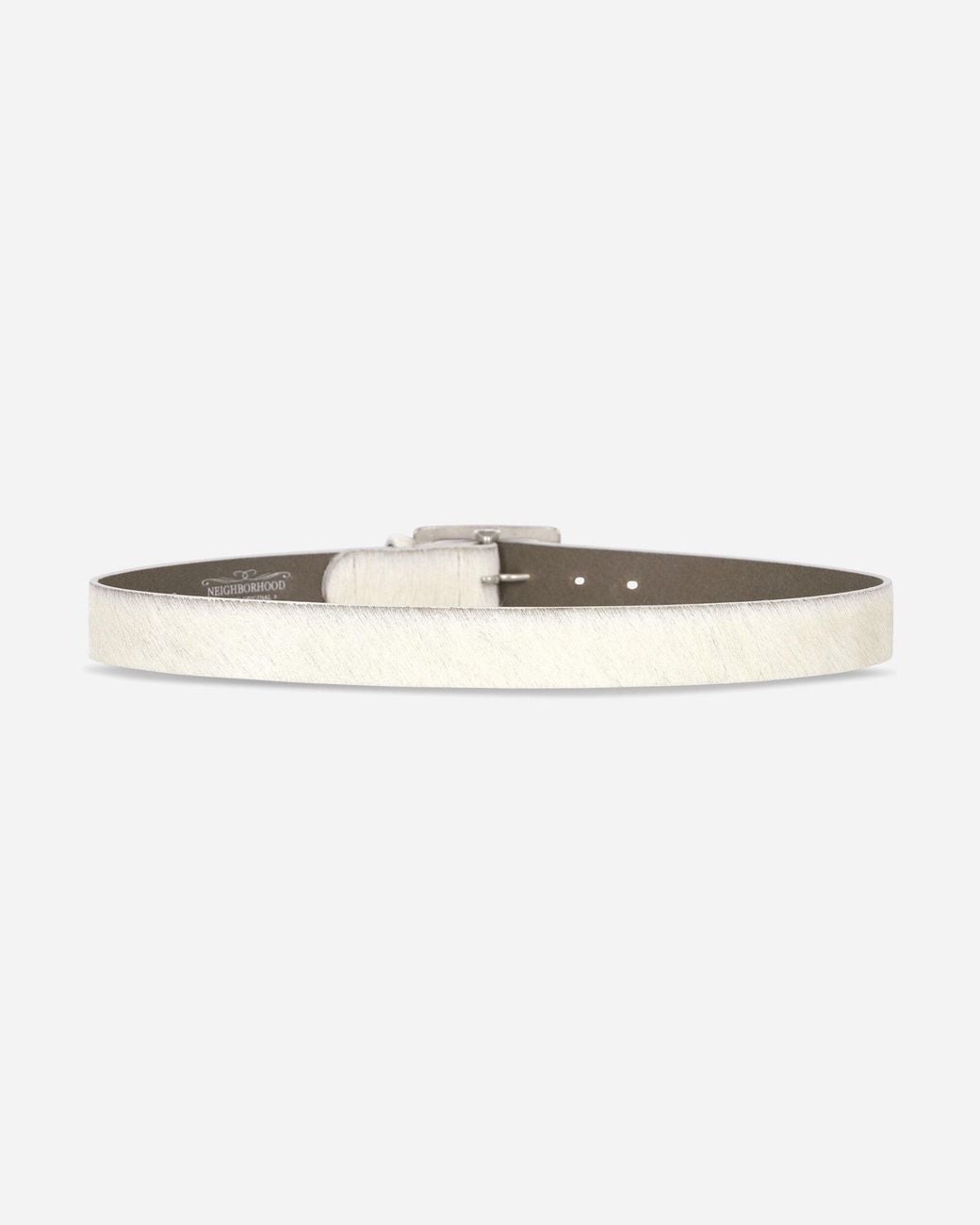 Neighborhood White Hair-on Leather Belt for men
