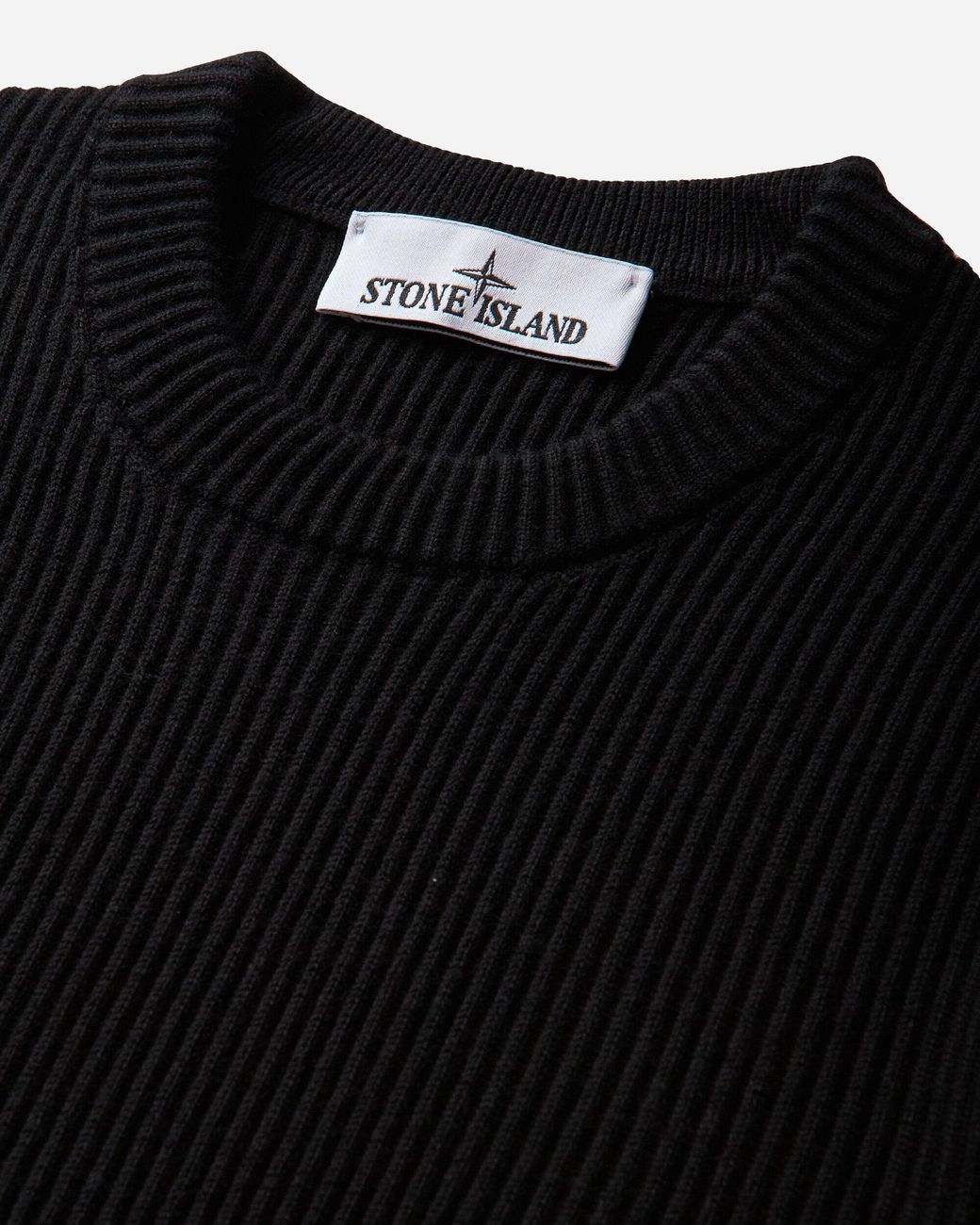 Stone Island Black S Full Rib Rws Wool Sweater for men