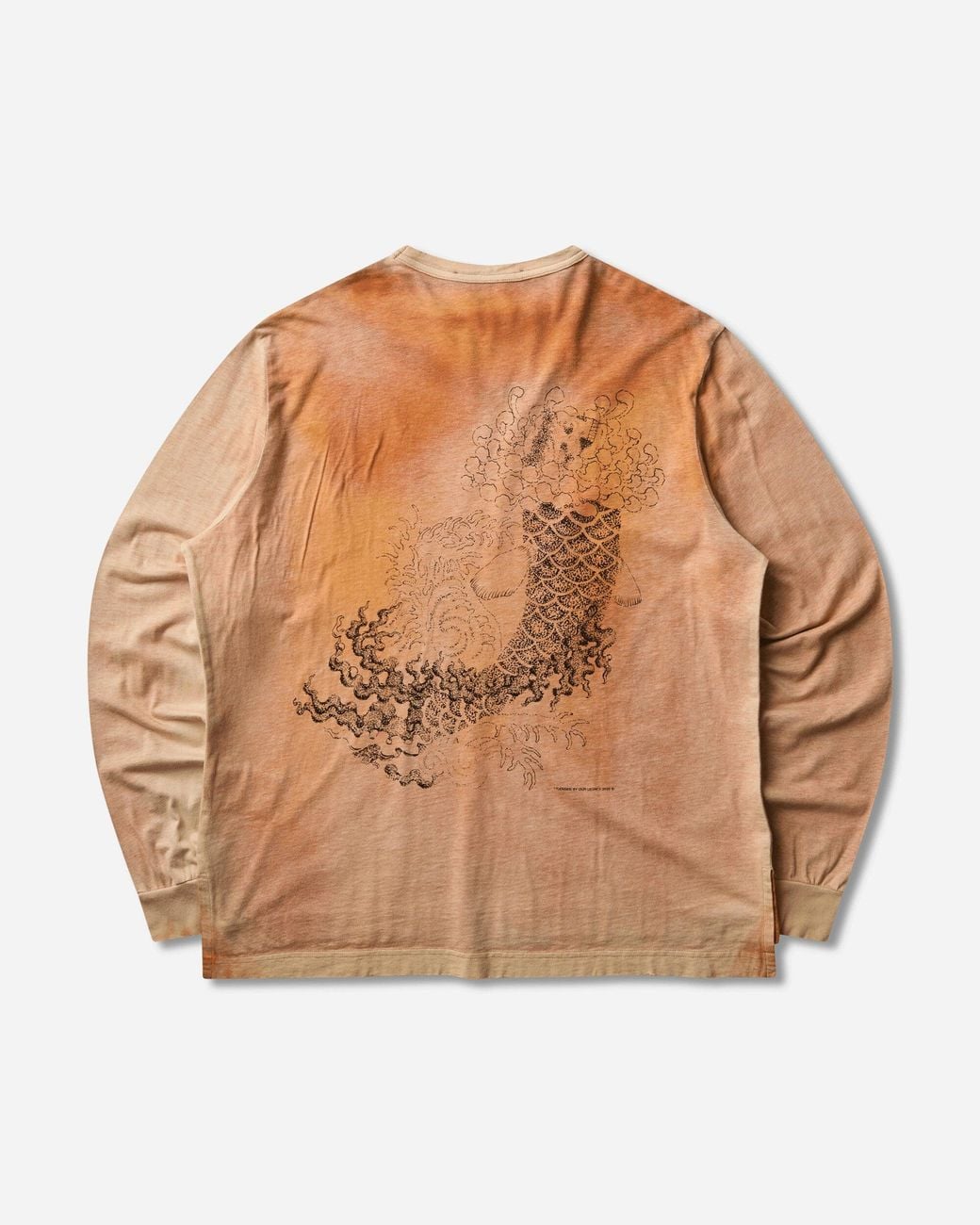 Our Legacy Natural S Cruise Longsleeve T-Shirt Sprouting Ocean Print for men