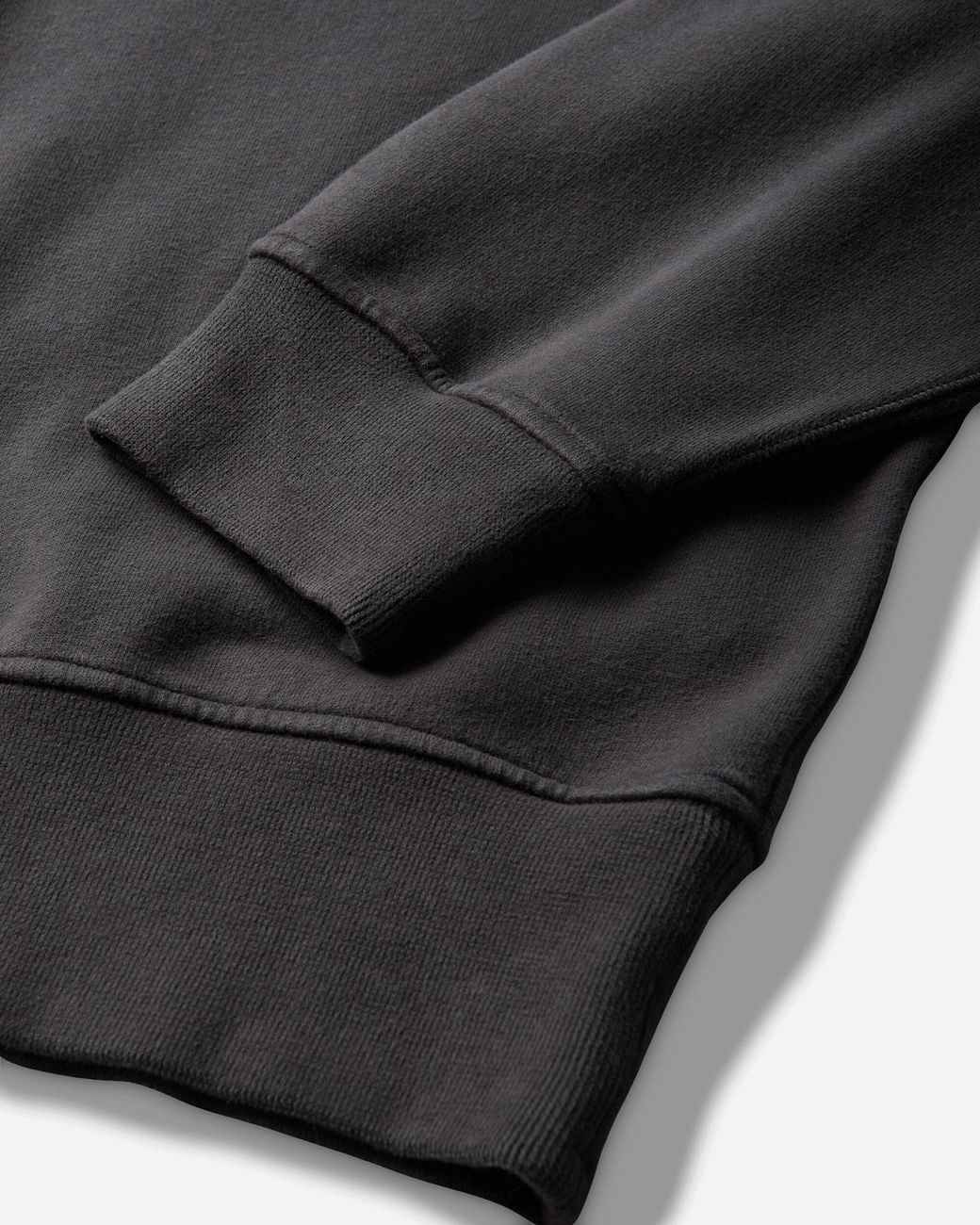 Stone Island Black Organic Cotton Fleece Crewneck Sweatshirt Lead for men