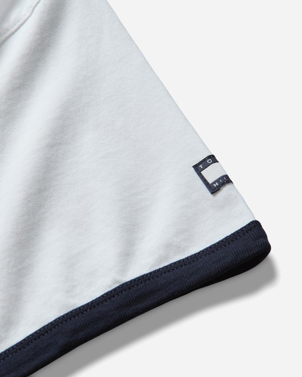 Tommy Hilfiger Gray Men S Frgmt Logo Ringer T-shirt Ecru for men