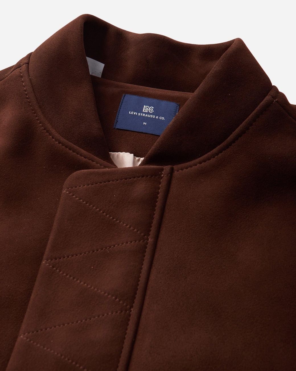 Levi's Brown S Tab Suede Bomber Jacket Toffee for men