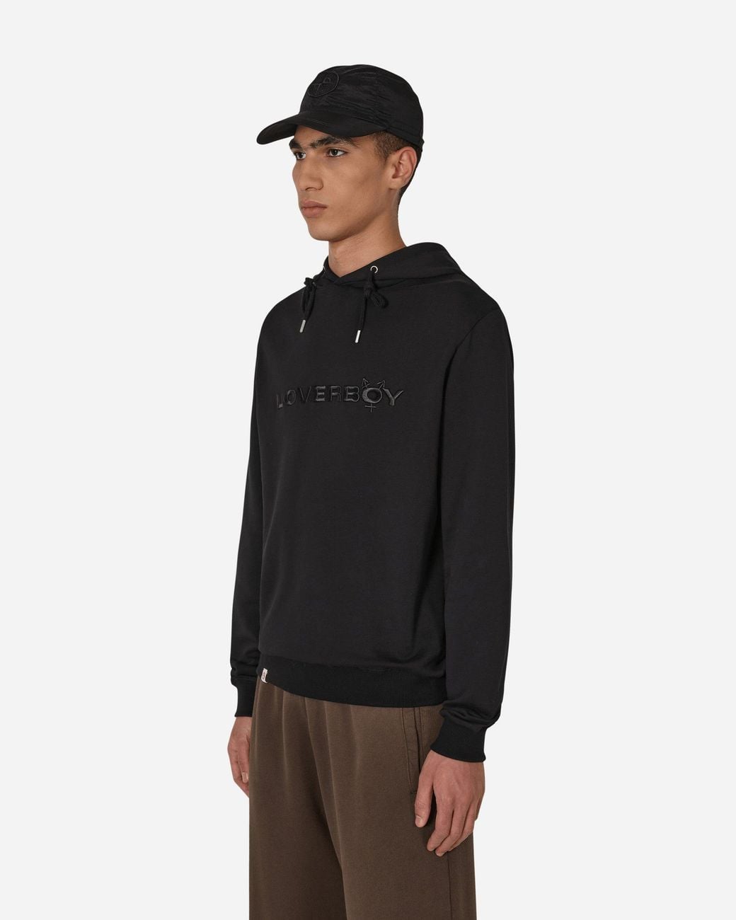 Charles Jeffrey Black Logo Hooded Sweatshirt for men