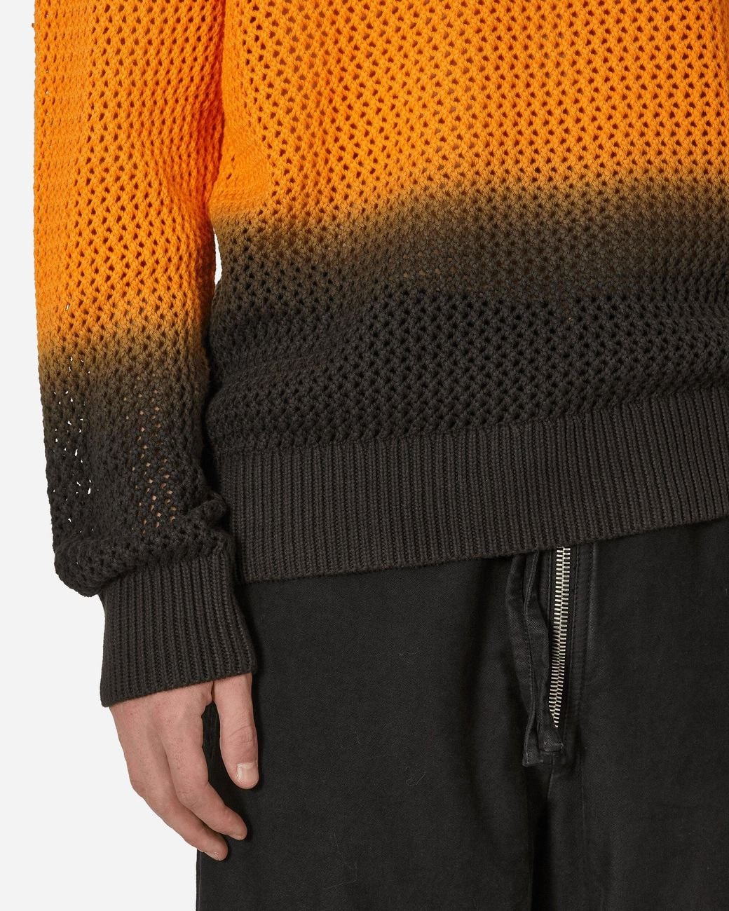 Stussy Pigment Dyed Loose Gauge Sweater Lava in Orange for